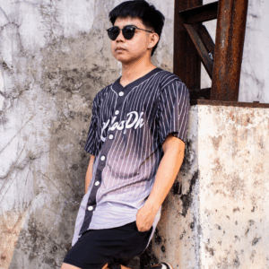 Back design of custom gradient baseball jersey, large size from Marikina Philippines