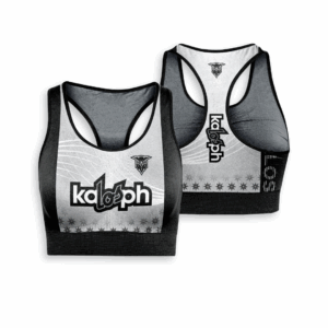 Close-up of fabric texture and stitching on medium customized sports bra from Marikina