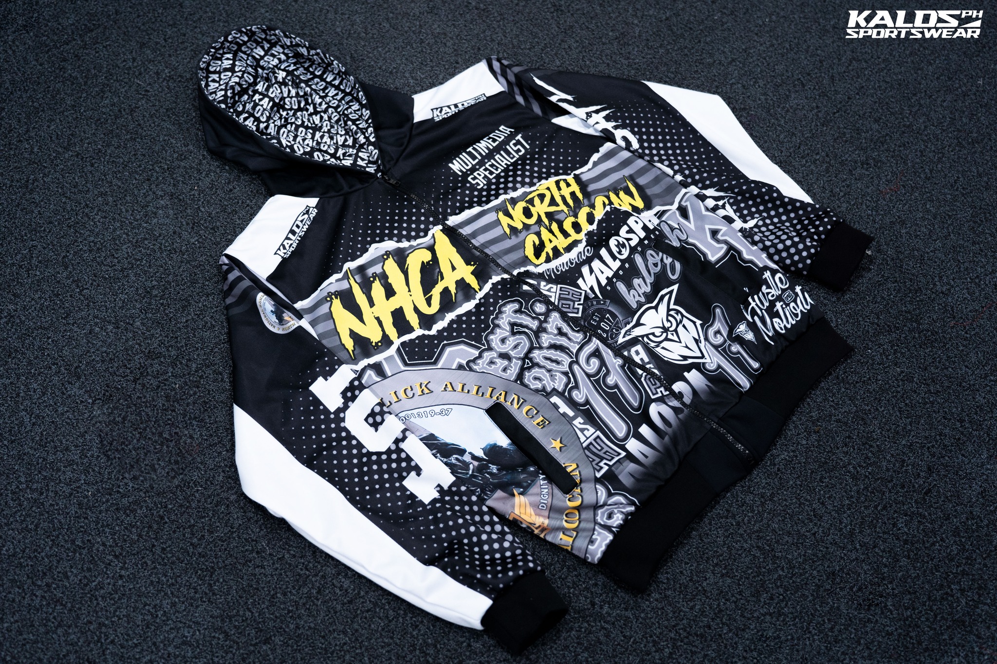 Custom hoodie jacket by KALOSph - high-quality custom jersey Philippines apparel